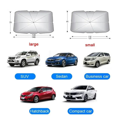 車用サンシェード傘【UV99%カット・秒速設置】
